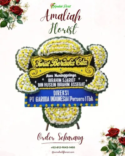 Papan Bunga Duka di Malaka Jaya